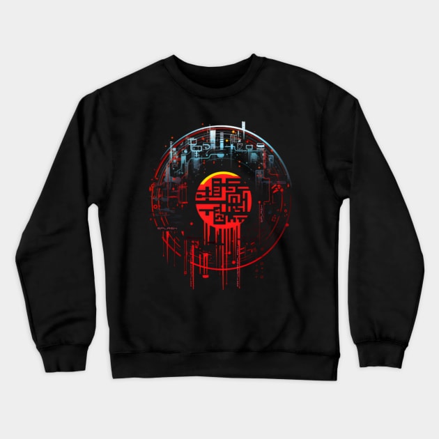 Techno abstract Crewneck Sweatshirt by ArtWearSplash